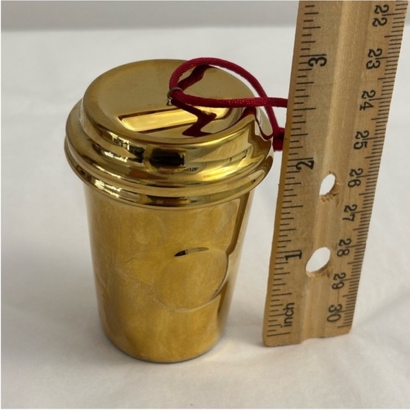 Starbucks Festive Red and Gold Ornament SET OF 3 Christmas ornaments 2012/14 - Picture 11 of 16